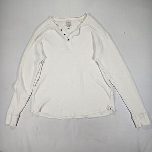 Lucky Brand Thermal Henley Color Marshmellow/Off White Mens XL
